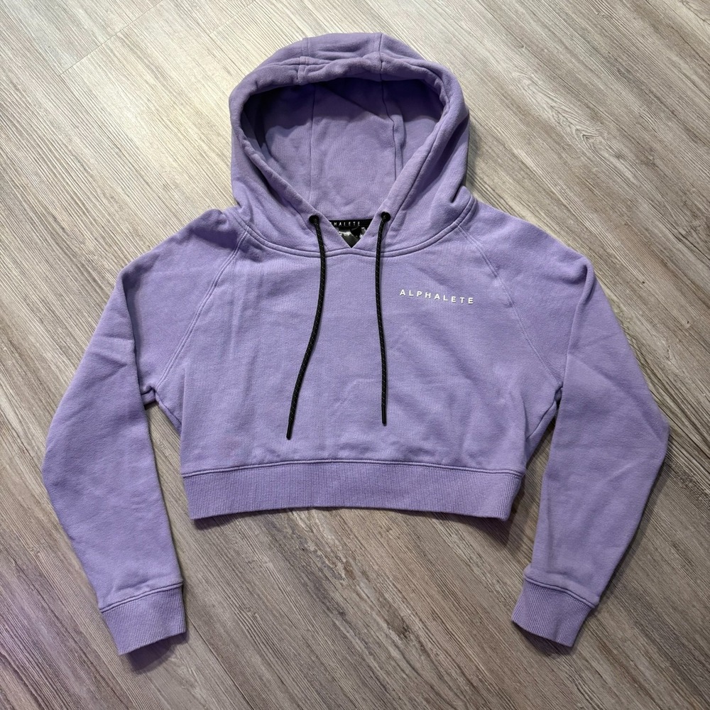 Alphalete Womens XS Purple Crop Hoodie‎